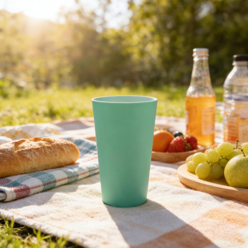 YUYUHUA 32-ounce Plastic Tumblers Reusable Dishwasher Safe BPA Free Set of 12 Multicolor Large Drinking Cups - Image 4
